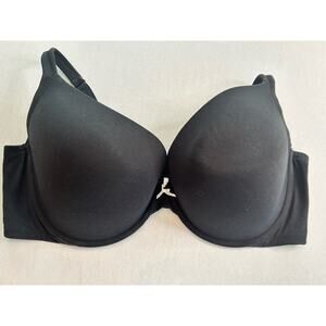 Cacique Boost Plunge Bra 48DDD Black Underwire Cotton‎ Blend Black